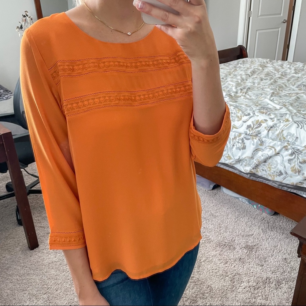 Orange blouse